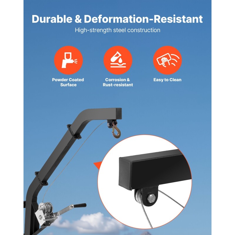 Puuhun kiinnitettävä riistanostin jauhemaalattu Q235-hiiliteräs 160 kg käsivinssi räikkäkiristyshihna