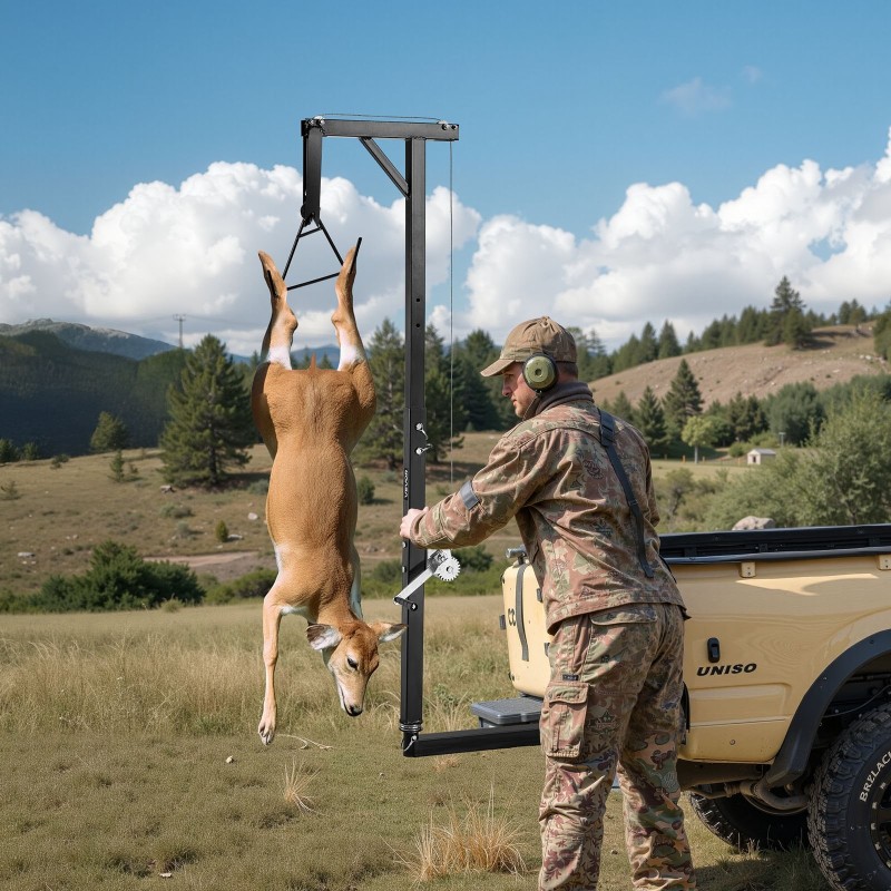 Riistanostin jauhemaalattu hiiliteräs 136 kg kantavuus käsivinssi 2 tuuman vastaanotin