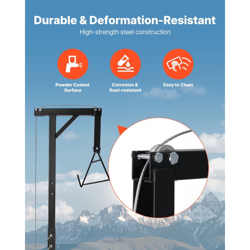 Riistanostin Q235-hiiliteräs 226,8 kg kantavuus metsästykseen 2 tuuman vetokoukkuvastaanotin