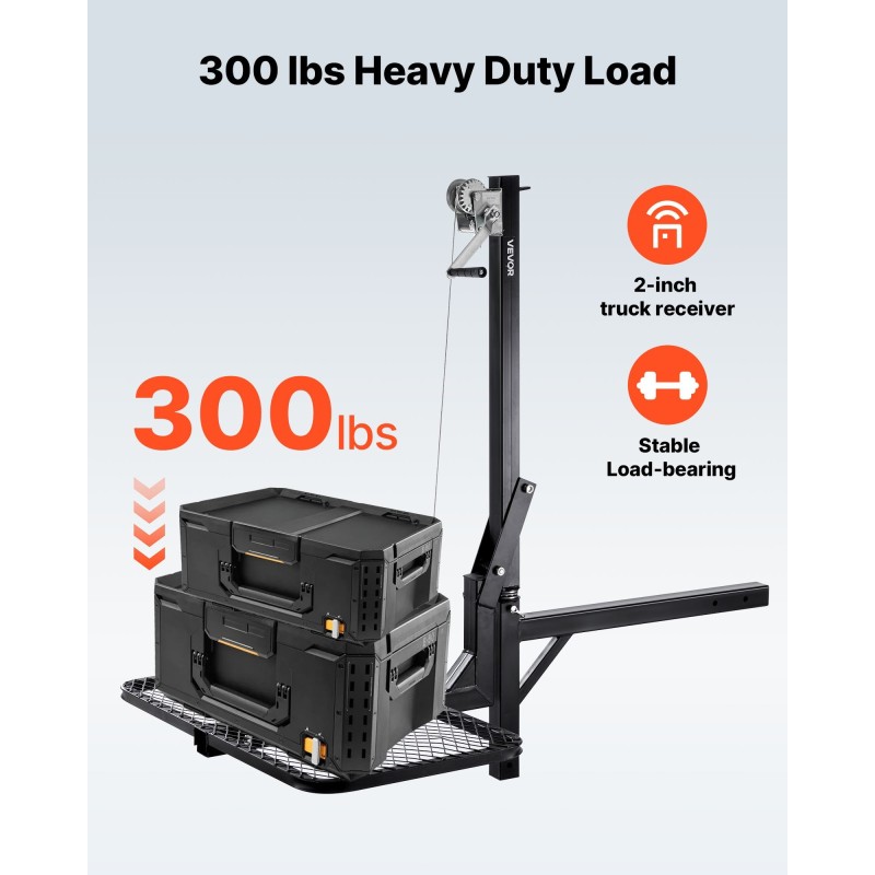 Riistanostin vetokoukkuun 2-tuumainen vastaanotin 136 kg Q235-hiiliteräs taittuva taso