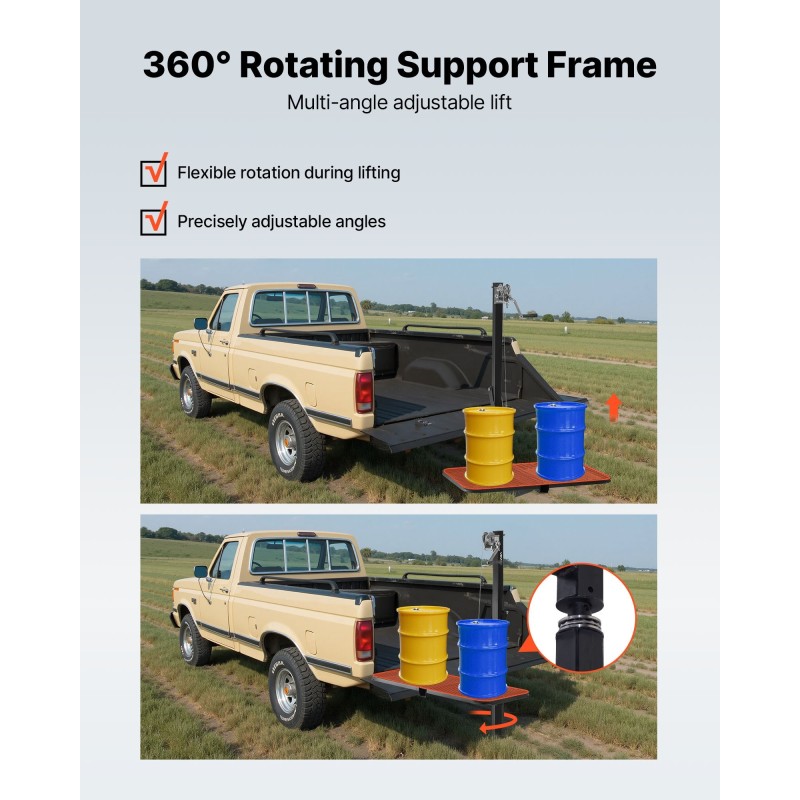 Riistanostin vetokoukkuun 2-tuumainen vastaanotin 136 kg Q235-hiiliteräs taittuva taso