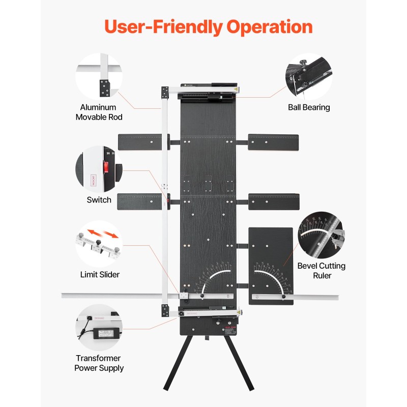 Kuumaleikkuri 200 watin vapaasti seisova 1150 mm leikkuupituus styroksille 6 lämpölankaa