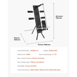 Kuumaleikkuri 200 watin vapaasti seisova 1150 mm leikkuupituus styroksille 6 lämpölankaa
