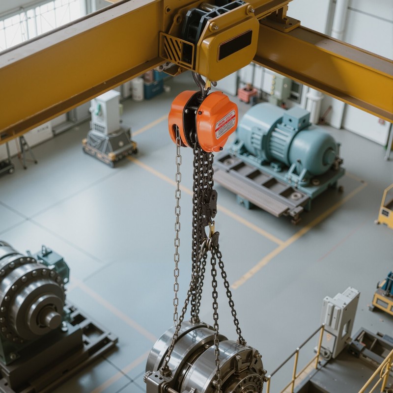 Käsikäyttöinen kaksitonninen ketjunostin kuuden metrin nostokorkeus galvanoitu ketju seosteräsrunko