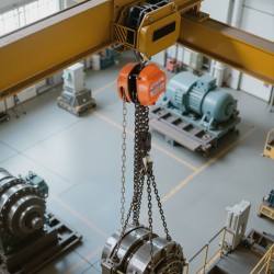 Käsikäyttöinen ketjunostin 3 t 6 m seosteräksinen runko galvanoitu ketju 2 koukkua