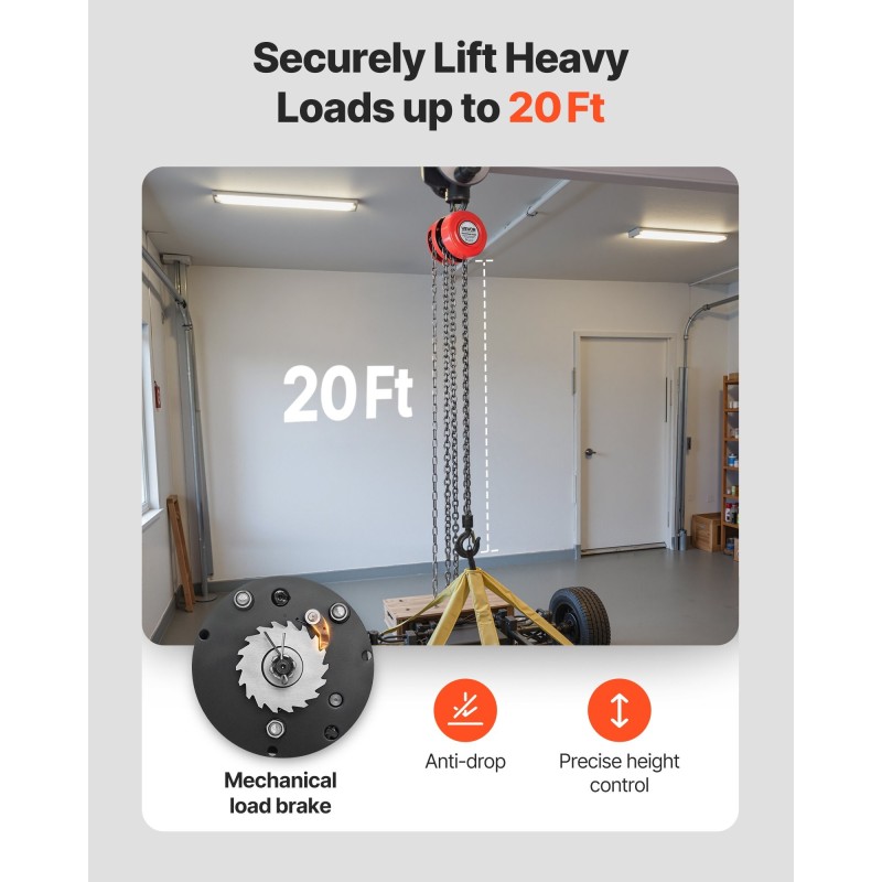 Ketjunostin 1 tonnin seosteräsrunko sinkitty teräsketju 6 metrin nostokorkeus