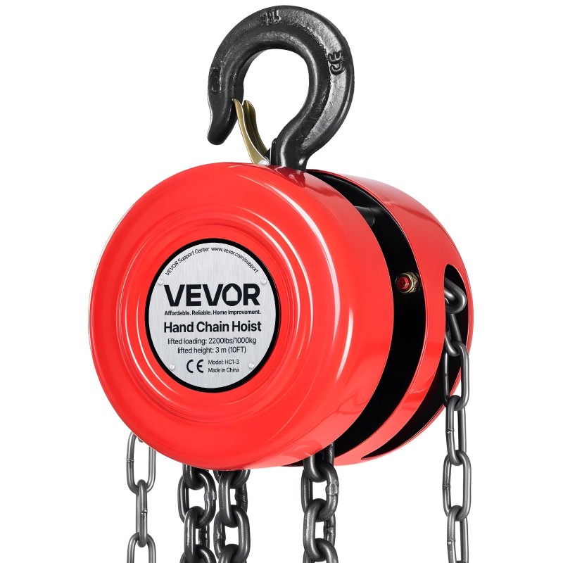 Käsikäyttöinen ketjunostin seosteräs 1 t kantavuus 3 m G70 sinkitty ketju