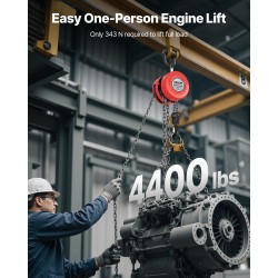 Käsiketjunostin kaksi tonnia kolme metriä seosteräsrunko galvanoitu ketju turvalukollinen koukku