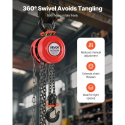 Käsiketjunostin kaksi tonnia kolme metriä seosteräsrunko galvanoitu ketju turvalukollinen koukku