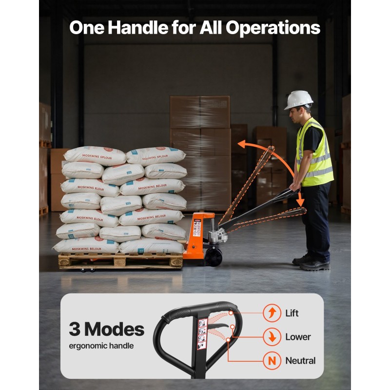 Haarukkavaunu käsikäyttöinen hiiliteräs kolmen tonnin kantavuus nailonpyörillä