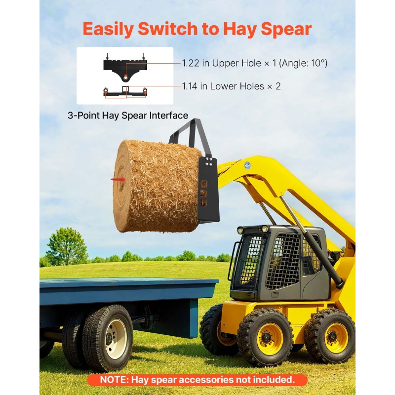 Trukkipiikkirunko Q235A-teräs pikakiinnitteisiin kuormaajiin korotetulla suojakaarella 1814 kg