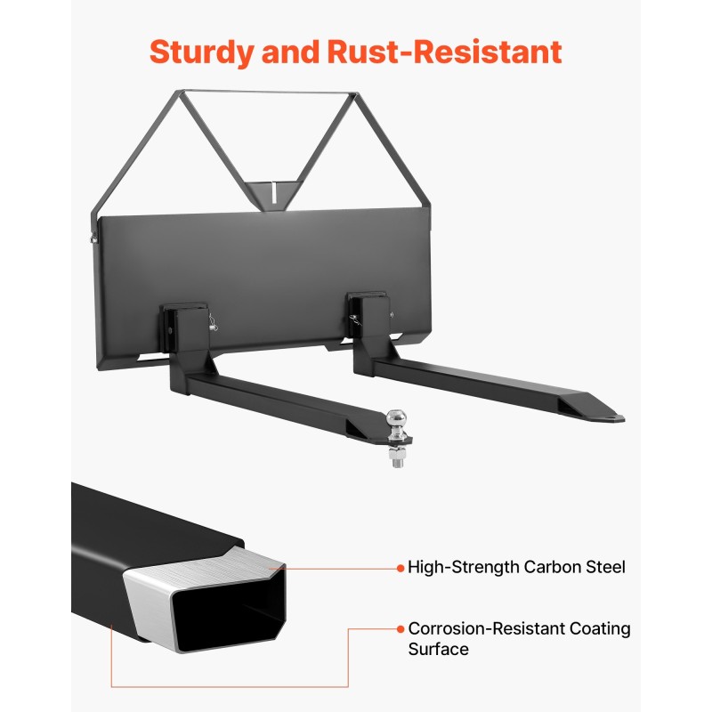 Kuormalavahaarukkakehikko teräs 1179 kilogramman nostokapasiteetti kaksituumaiset haarukat