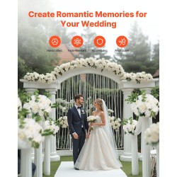 Tekoiset kukkapallot silkistä ja muovista 10 kpl halkaisija 45 cm valkoiset ruusut