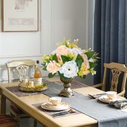 Tekokukkapallot silkkiterälehdillä 10 kappaletta 240 millimetriä samppanja ja valkoinen häihin ja juhliin