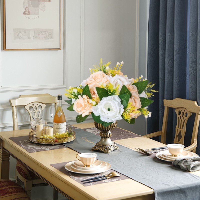 Tekokukkapallot silkkiterälehdillä 10 kappaletta 240 millimetriä samppanja ja valkoinen häihin ja juhliin