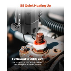 Kannettava induktiolämmitin 1800W 230V pulttien ja muttereiden irrotukseen 4 kelaa