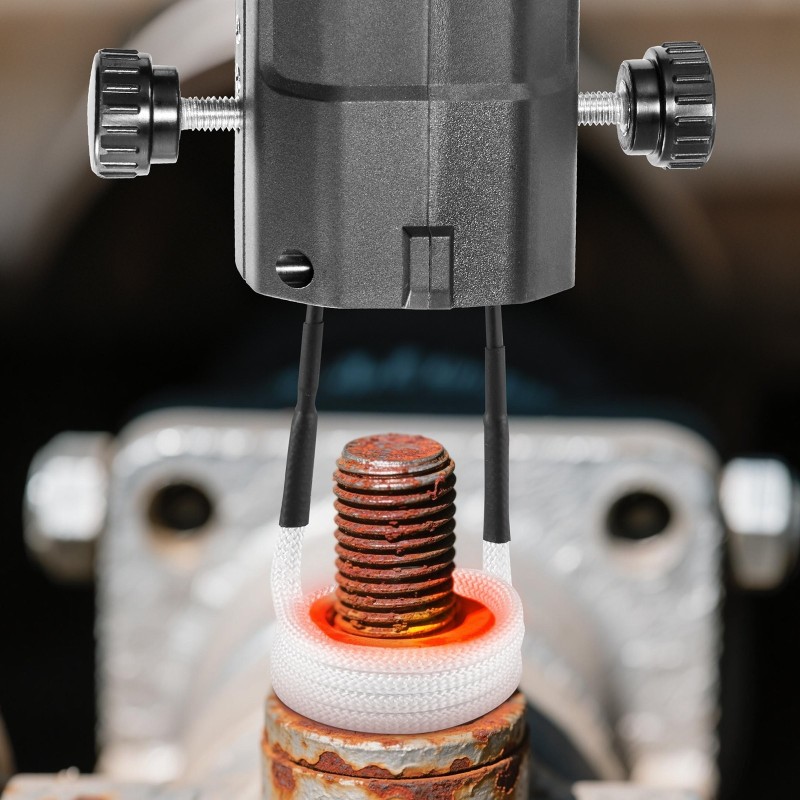 Kannettava induktiolämmitin 1800W 230V pulttien ja muttereiden irrotukseen 4 kelaa