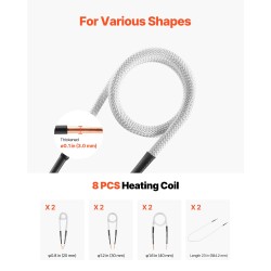 Induktiolämmitin 1500 wattia käsikäyttöinen 8 käämillä kupari ja ABS-muovi ruosteisten pulttien irrotukseen