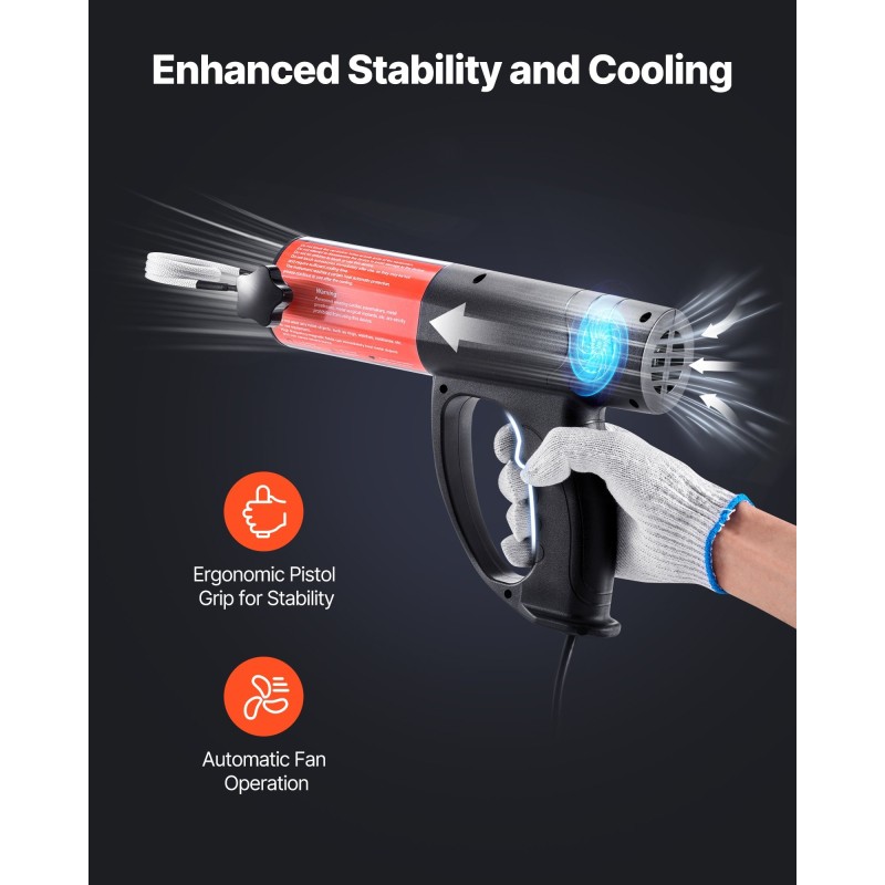 Induktiolämmitin 1500 wattia käsikäyttöinen 8 käämillä kupari ja ABS-muovi ruosteisten pulttien irrotukseen