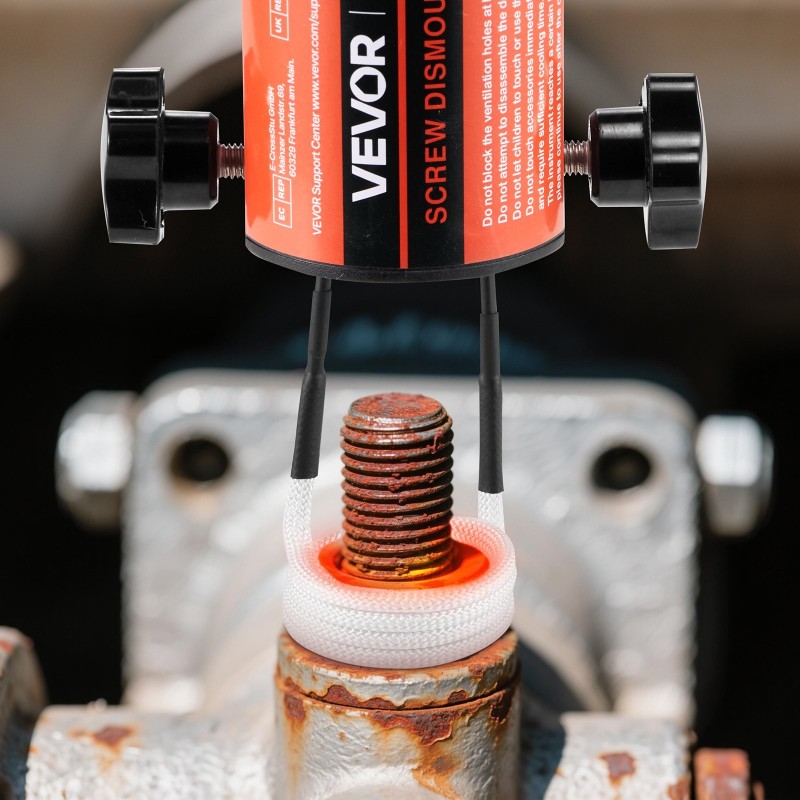 Induktiolämmitin 1500 wattia käsikäyttöinen 8 käämillä kupari ja ABS-muovi ruosteisten pulttien irrotukseen