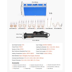 Induktiolämmitin 1100 W käsikäyttöinen 10 kelaa ruostuneiden pulttien ja muttereiden irrotukseen