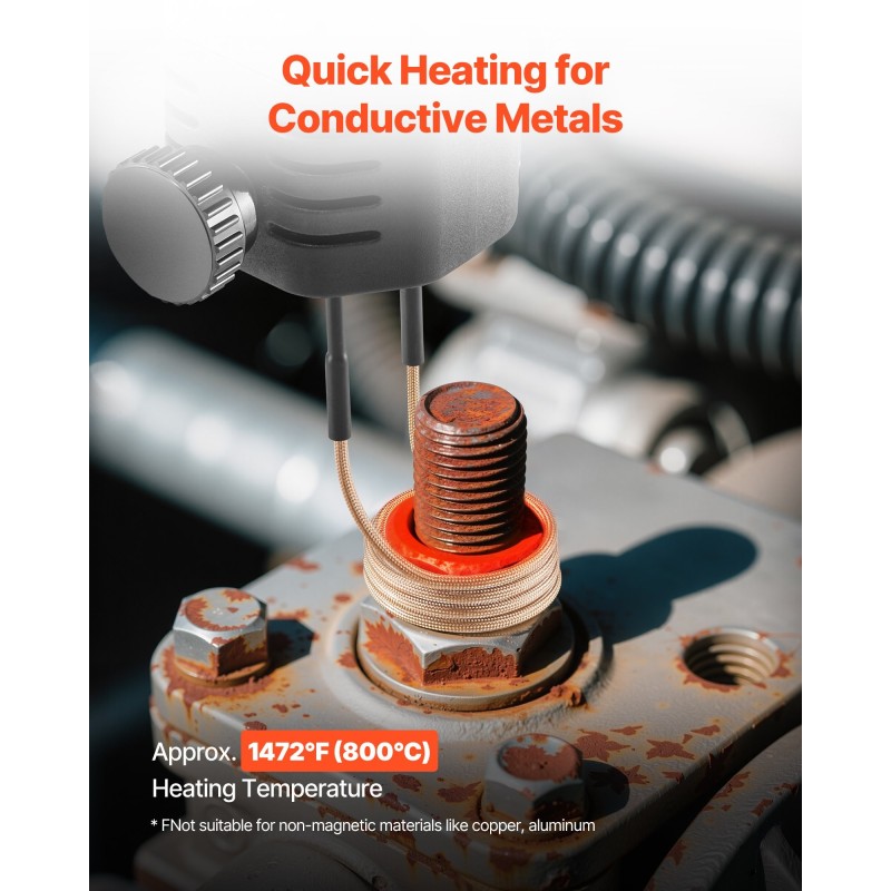 Induktiolämmityskelapaketti 10 kpl puhdas kupari pulteille ja muttereille