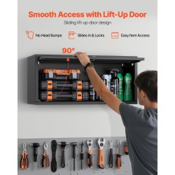 Teräksinen seinäkaappi 77 cm leveä 30,5 cm syvä lukollinen ovi