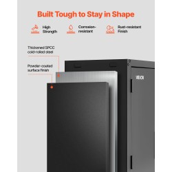 Teräksinen seinäkaappi kylmävalssattua terästä 76 cm leveä 30,5 cm syvä lukittava alahyllyllä