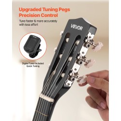 Klassinen kitara 780 mm nylonkielillä lehmusrunko ja vaahterakaula varusteilla aloittelijoille