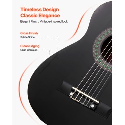 Klassinen kitara 780 mm nylonkielillä lehmusrunko ja vaahterakaula varusteilla aloittelijoille