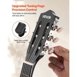 Klassinen kitara 38 tuuman 960 mm lehmusrunko vaahterakaula nailonkielet musta aloituspakkaus