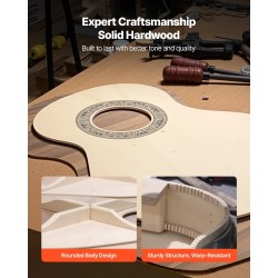 Klassinen kitara 30-tuumainen 780 millimetriä nailonkielet lehmusrunko vaahterakaula aloittelijoille