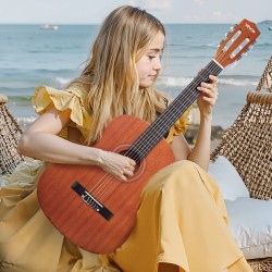 Klassinen kitara 36-tuumainen 900 mm sapele- ja ruusupuinen runko nylonkielet aloituspaketti lapsille