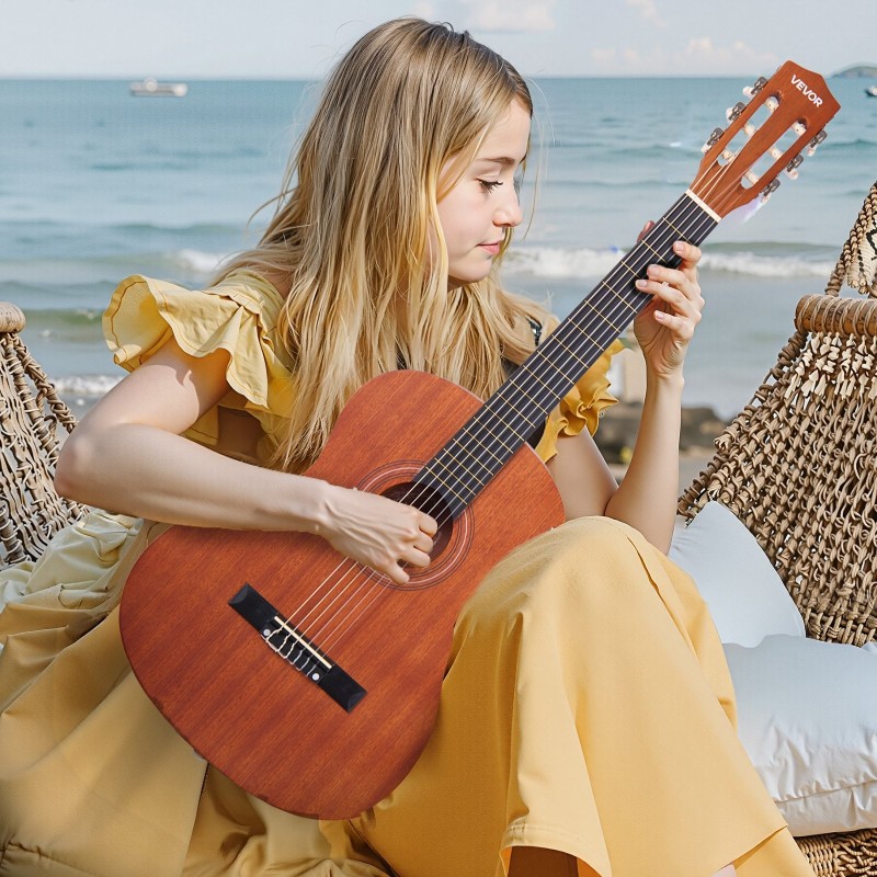 Klassinen kitara 36-tuumainen 900 mm sapele- ja ruusupuinen runko nylonkielet aloituspaketti lapsille