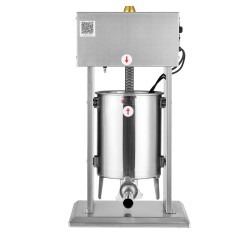 Sähköinen pystymallinen makkaratäytin 10 L 304-ruostumaton teräs 4 täyttöputkea