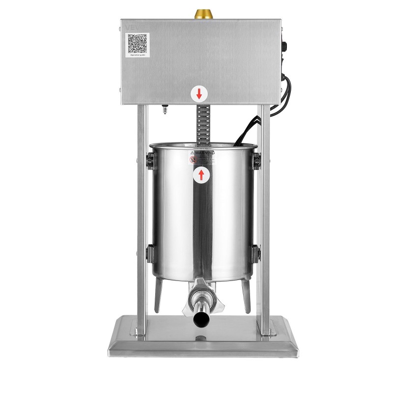 Sähköinen pystymallinen makkaratäytin 10 L 304-ruostumaton teräs 4 täyttöputkea