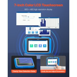 Putkivuodonilmaisin ABS-koteloinen 4 anturia 3 kuuntelusauvaa 7 tuuman kosketusnäyttö