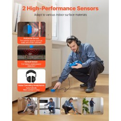 Putkivuodon paikannuslaite sisätiloihin kaksi sensoria seitsemän tuuman näyttö