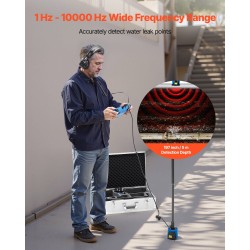 Putkivuodonilmaisin ulkokäyttöön 7-tuumainen kosketusnäyttö 8000 mAh akku 5 metrin havaitsemissyvyys