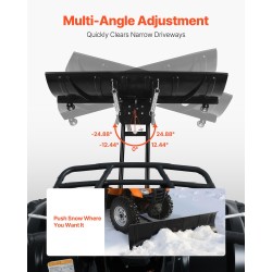 Teräslumiaurapaketti 1524 mm mönkijöille ja UTV-ajoneuvoille säädettävä korkeus ja kulma