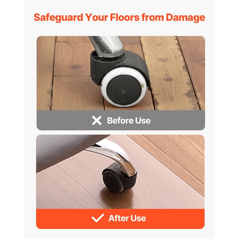 Tuolinmatto muovinen läpinäkyvä huurrettu 1215 x 765 millimetriä koville lattioille