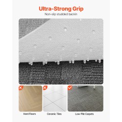 Lattiansuojamatto PVC 1230 x 914 mm toimistotuolille nappulapohjalla huurrettu