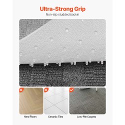 Tuolimatto PVC-muovinen suorakaide 1225 x 915 mm läpikuultava matalalle nukalle