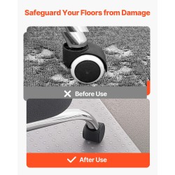 Tuolimatto PVC-muovinen suorakaide 1225 x 915 mm läpikuultava matalalle nukalle