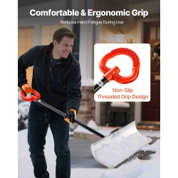 Lumilapio 30 tuuman muovilapa metallivahvike ergonominen kahva ulkokäyttöön