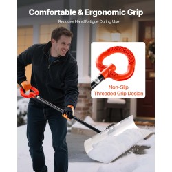 Lumentyöntölapio 36-tuumainen HDPE-muovinen metallireunalla ergonomisella kahvalla