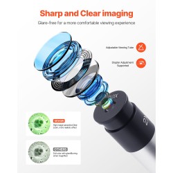 Monokulaarinen yhdistelmämikroskooppi suurennus 40–2000x alumiiniseosrunko LED-valo puhelinpidike