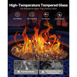 Heijastava lasimurska karkaistua lasia 6,35 mm kuparinsävy tulipöytiin