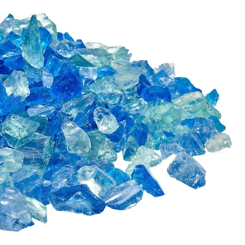 Tulilasipalat 4,5 kg 19 mm lämpökestävä kvartsihiekasta valmistettu sekoitussävyissä