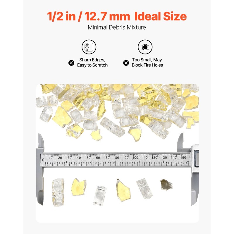 Heijastava karkaistu tulilasi kvartsihiekasta 12,7 mm 4,5 kg sisä- ja ulkokäyttöön